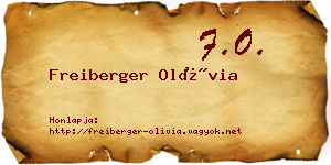 Freiberger Olívia névjegykártya